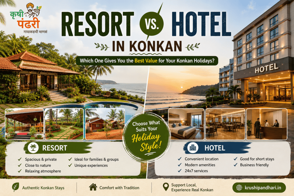 Resort vs. Hotel in Konkan: Which One Gives You the Best Value for Your Konkan Holidays?
