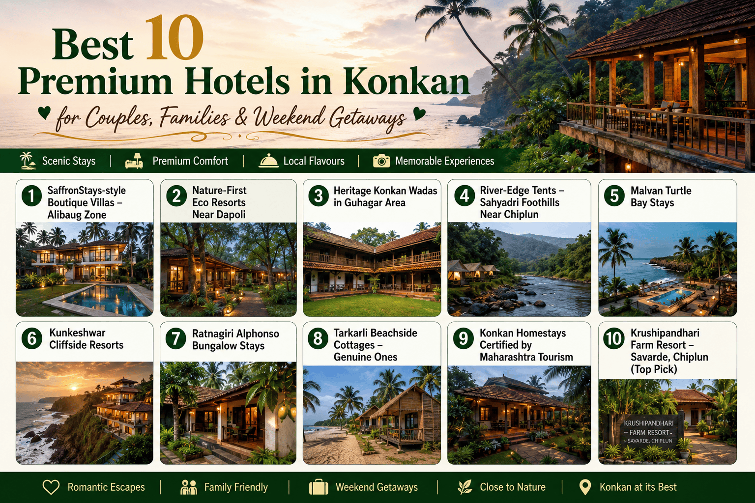 Best 10 Premium Hotels in Konkan