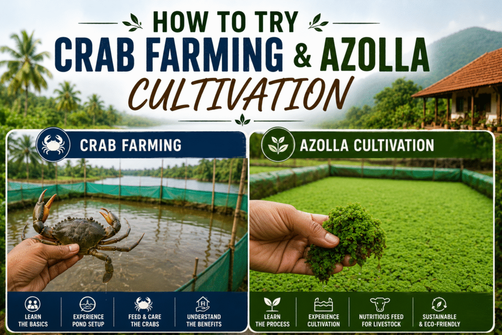 How to Try Crab Farming & Azolla Cultivation at Krushi Pandhari